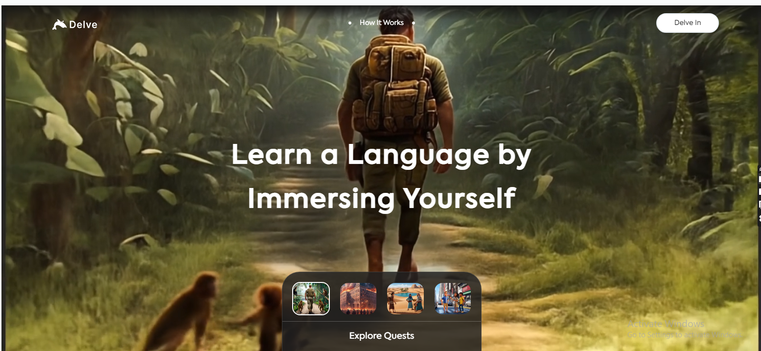 Delve Language Learning App